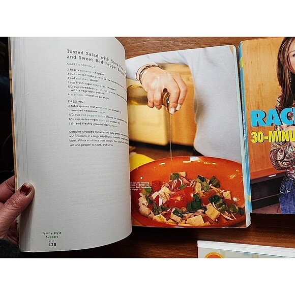 3 Rachel Ray Cookbooks - 30 Min Meals Get Real & 30 Minutes 2 & 365 Meals PBs - Picture 13 of 16